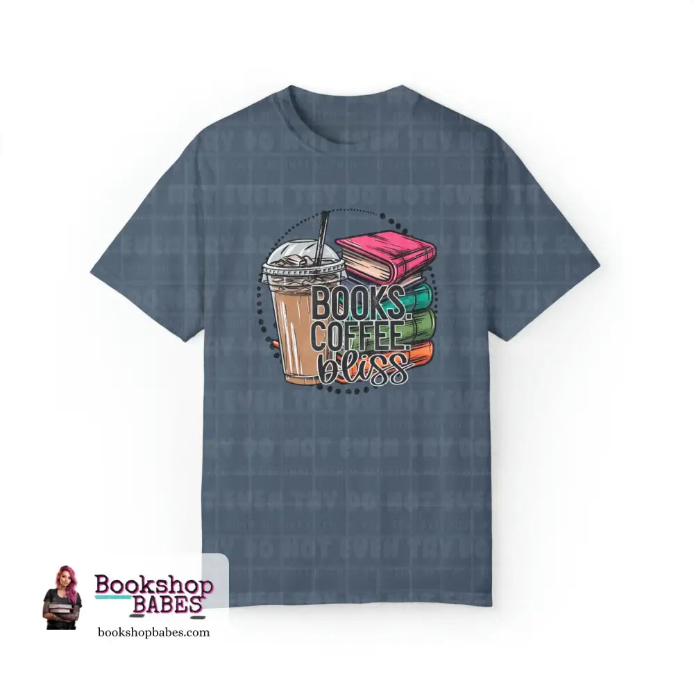 Books Coffee Bliss T-Shirt Blue Jean / S