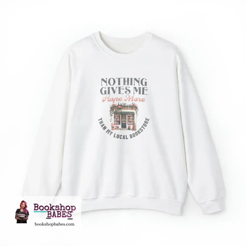 Local Bookstore Crewneck Sweatshirt S / White