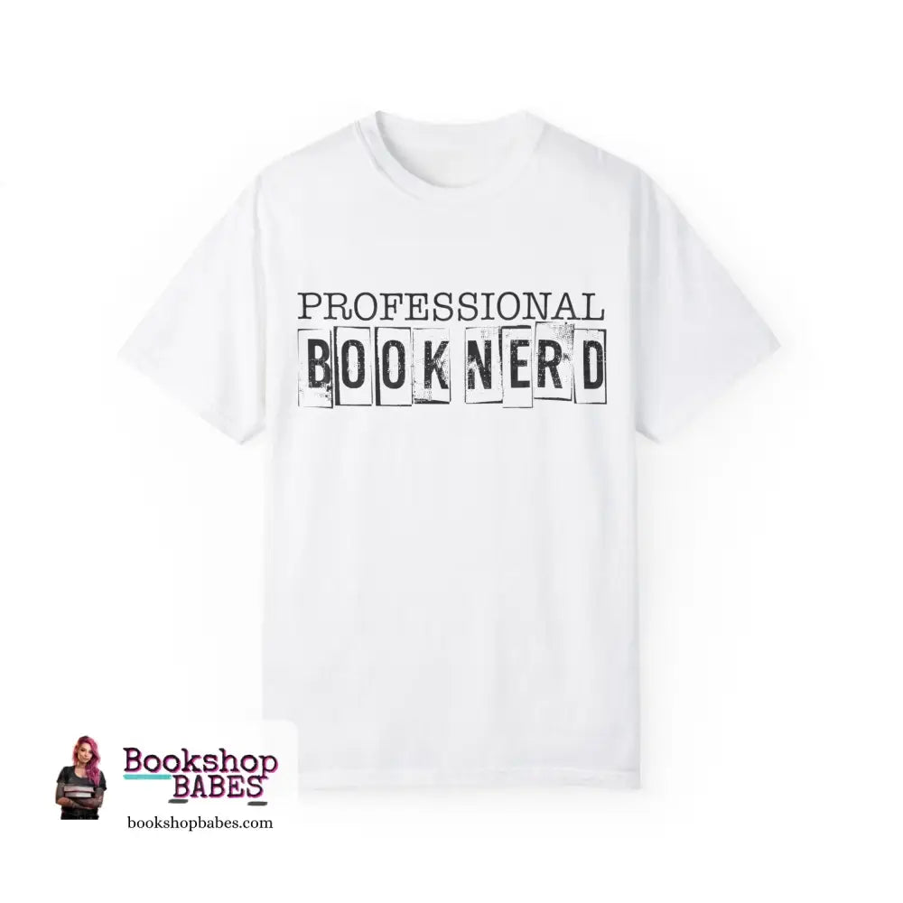 Professional Book Nerd T-Shirt White / S